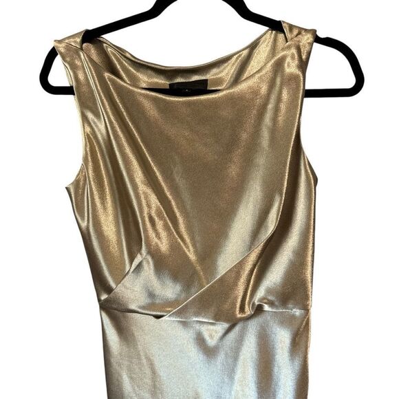 REVOLVE NILI LOTAN Anne Gold Metallic Midi Dress - Picture 6 of 10